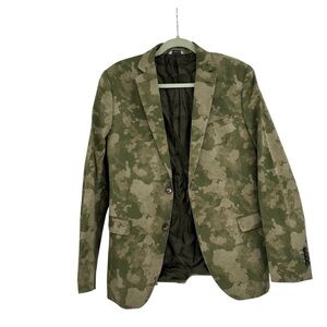 MANUEL RITZ Green Camo Blazer Size Men’s 50 Sport Coat